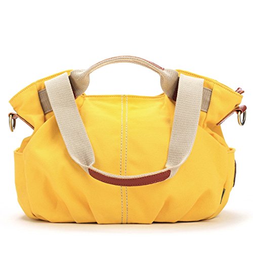Eshow Women's Canvas Shoulder Crossbody Bag Daily Purse Top Handle Tote Hobo Shoulder Bag Casual Shopping Handbag