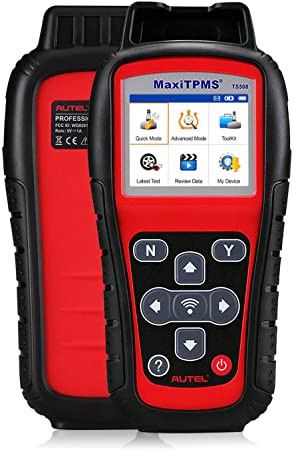 Autel TS508 TPMS Relearn Tool Tire Pressure Monitor - MaxiTPMS TS508 TPMS Reset Tool Program 16 MX-Sensor Key Fob Testing read/check/active Tire Sensor DTCs for all 315/433MHz (Upgraded TS401/408/501)