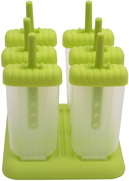 Klaxon Kulfi Maker Mould Ice Candy Maker Plastic Frozen Ice Cream Mould Tray of 6 Candy with Reusable Stick - Malticolor