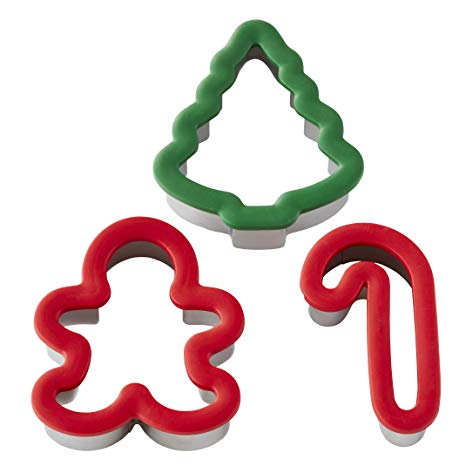Wilton Holiday Comfort-Grip Christmas Cookie Cutter Set, 3-Piece