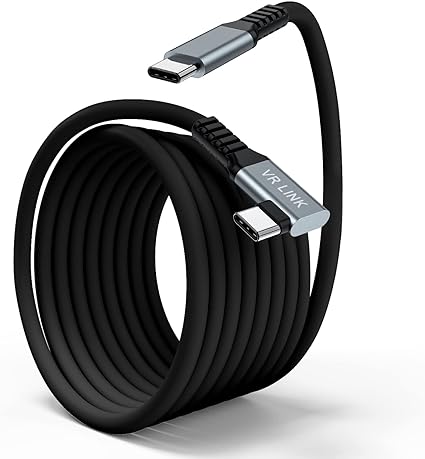 Tinggaoli Link Cable 16 FT Compatible with Oculus/Meta Quest 2/1 and PC/Steam VR - USB C to C VR Link Cable for PC, High Speed Data Transfer & Charger Cord