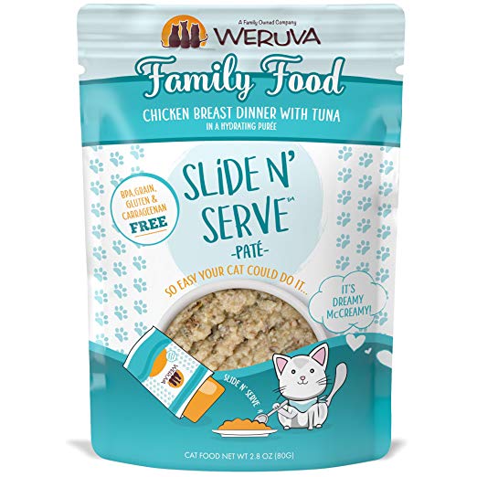 Weruva Classic Cat Slide N' Serve Grain-Free Natural Wet Pate Cat Food Pouches