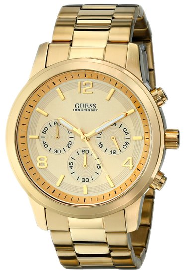 GUESS Men's U15061G2 Defining Style Gold-Tone Chronograph Watch