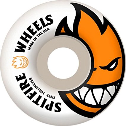 Spitfire Bighead Skateboard Wheel, White/Orange, 50mm