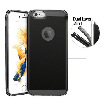 iPhone 6s Case iPhone 6s Case Hybrid Case ESR 2 in 1 Dual Layer Protection with Hard PC Back Cover  Soft TPU Bumper  Slim Fit  Case for 47 inches iPhone 6s  6 Mysterious Black