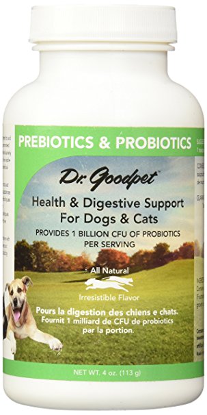 Dr. Goodpet Probiotics w/prebiotics - Billions of High-Potency CFU's - Superior Digestive Support