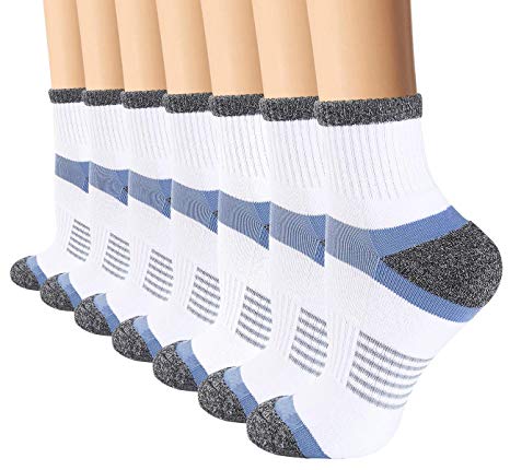 Men's Athletic Ankle Socks 3/5/6/7 Pack, Performance Comfort Low Cut Running Cushion Socks Arch Support L and XXL