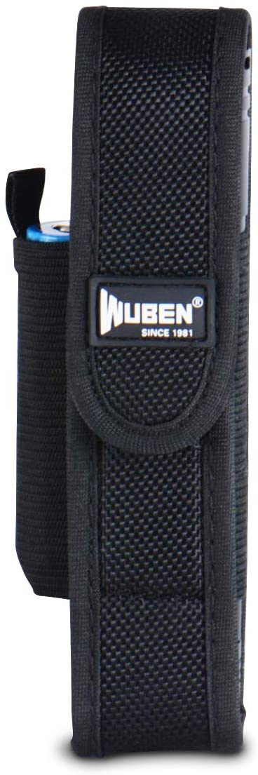 WUBEN Flashlight Holster High Beam Flashlight Nylon Material Fixed Strap Adjustable Heavy Flashlight Suitcase 5.5"x1.2" (Excluding Flashlight)