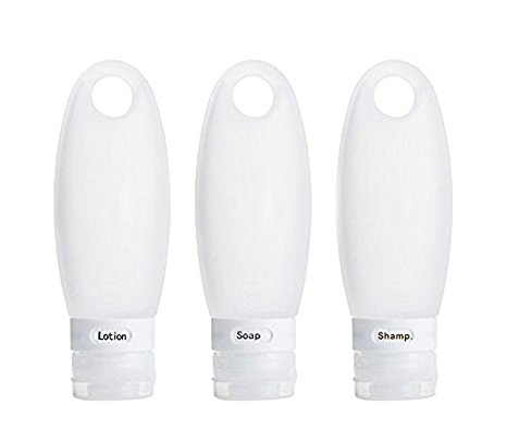 FullPlus Silicone Travel Bottle Set TSA Approved Carry On Shampoo Conditioner Bottle Leak Proof Design BPA Free for Cosmetics 3.3 Oz