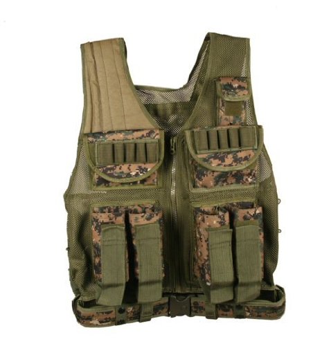 Ultimate Arms Gear Tactical Scenario Marpat Woodland Digital Paintball Airsoft Battle Gear Tank-Armor Pod Vest