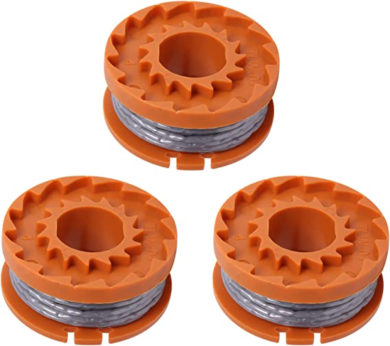 Strimmer Spool Compatible with Spear and Jackson Grass Strimmer by Poweka, Spool & Line Compatible with Spear & Jackson S3630CT Strimmer Trimmer - Pack of 3