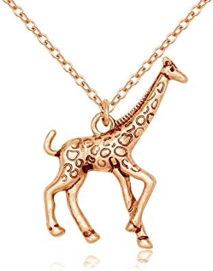 SENFAI Tiny Giraffe Deer Pendant Necklace 3 Color