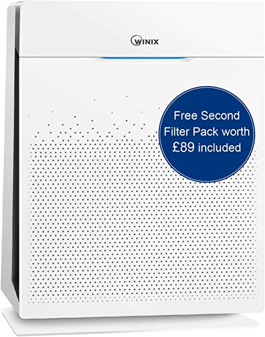 Winix Air Purifier Zero Pro - 5-stage Air Purifier for max 120m2, Pre-filter, Active Carbon Filter, True HEPA, Plasmawave, for Allergies, Smokers, Fine Dust (PM2,5), Pollen and Gas