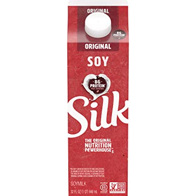 Silk Soymilk, Original, Dairy-Free, Vegan, Non-GMO Project Verified, Half Gallon
