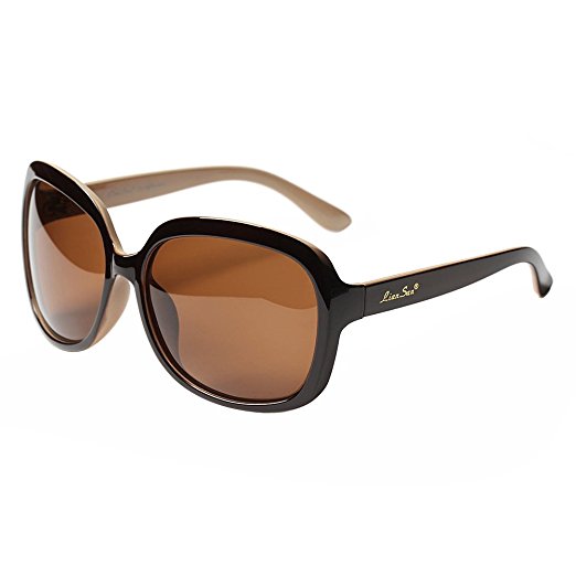 LianSan Women's Oversized Polarized Sunglasses Lsp301