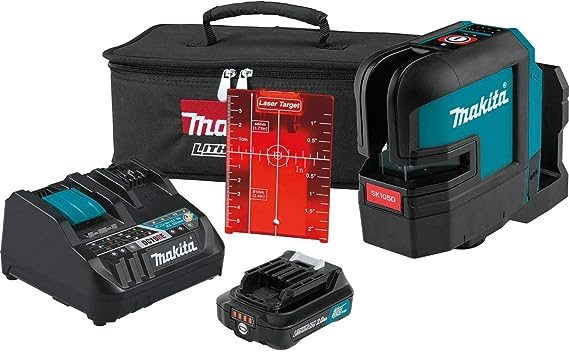 Makita SK105DNAX 12V max CXT® Lithium-Ion Cordless Self-Leveling Cross-Line Red Beam Laser Kit (2.0Ah)