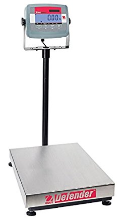 OHAUS D31P30BR Defender 3000 Series Bench Scale, 60 lb. Capacity, 0.01 lb. Readability, 355 mm L x 305 mm W