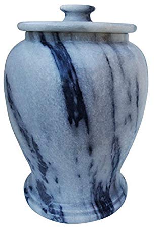 Urnporium Serenitude Marble Adult Funeral and Cemetery Cremation Urn, Gray