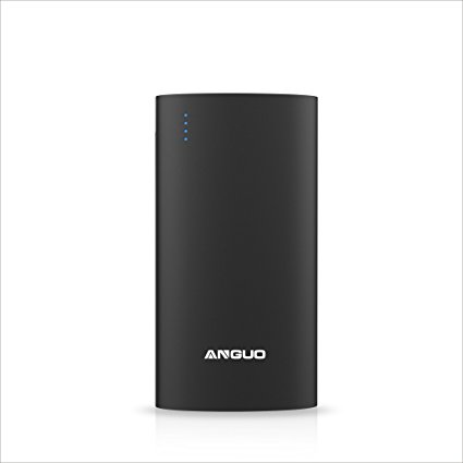 Power Bank，Anguo 20000mAh Powerbank External Battery Portable Charger for iPhone7 Plus 6s 6 Plus, iPad, Samsung Galaxy, Nexus, HTC and More - Black