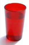 New Star 12 pcs 16 OZ Red Color Restaurant Tumbler Beverage Cup Stackable Cups Break-Resistant Commercial Plastic