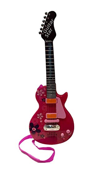 Sound Music and Light Fun Junior Guitar for Kids & beginners Great Gift Pink (Gui5862B)