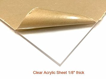 Clear Acrylic Plexiglass Sheet - 1/8" Thick Cast - 24" x 48"