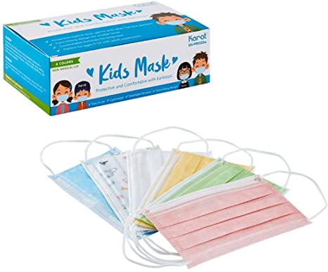 VIOLA Disposable 3-Layer Protective Earloop Face Masks for Kids (30-pcs)