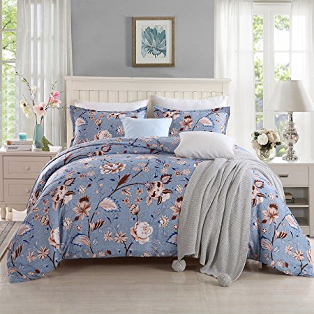 GOOFUN-D30K Duvet Cover Bedding Set 3pcs Lightweight Microfiber Well Designed 1 Duvet Cover 2 Pillow Shams, Comfortable, Breathable, Soft, Extremely Durable,King Size