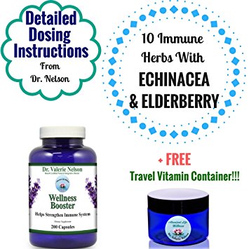 Echinacea Elderberry Goldenseal & More ~ 200 Caps ~ Wellness Boosters ~ Thousands of Patients Love This