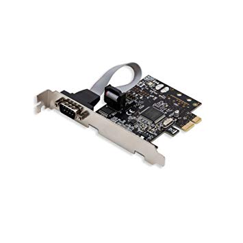 Syba Single Port RS-232 RS-422 RS-485 DB9 Serial PCI-Express 2.0 x1 Card - 1 Port Serial PCIe Card MCS9922 Chipset