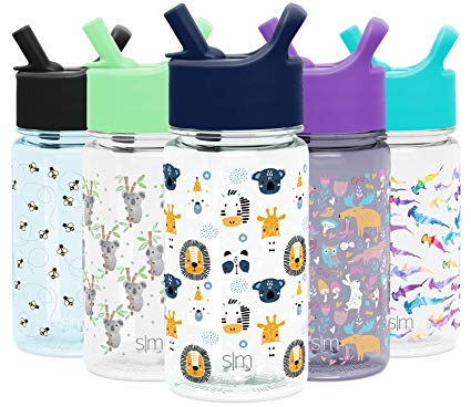 Simple Modern Summit Kids Tritan Water Bottle with Straw Lid Sippy Cup - Dishwasher Safe Tumbler Travel Mug Flask