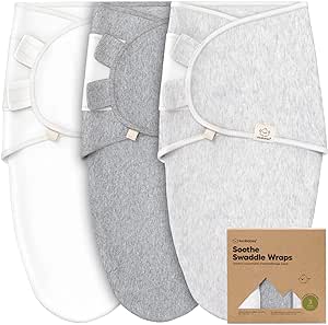 Sacos orgánicos para Dormir para bebé – Paquete de 3 pañales para bebé recién Nacido de 0 a 3 Meses – Saco de Dormir para bebé – Saco de Dormir para recién Nacido, bebé (Cloud)