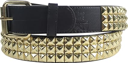 Punk Rock Classic Pyramid Studded Leather Belt by BodyPunks