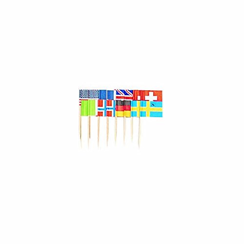 International Flag Picks (asstd designs)    (50/Pkg)