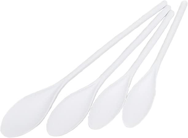 Chef Craft 4-Piece Poly Set Spoon, Multisize, White