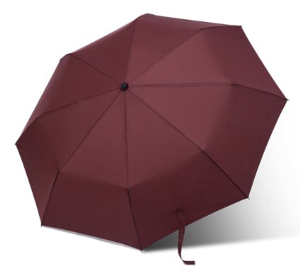 Bodyguard Red Umbrella - Auto Open/close - Strong Waterproof - Windproof, Compact for Easy Carrying Totes Bags - Sturdy, High Quality - Lifetime Guarantee