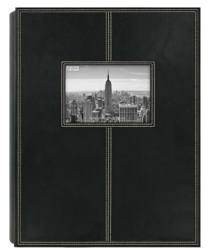 Pioneer Photo Albums 5PS-300 300-Pocket Sewn Leatherette Frame Cover Photo Album Black