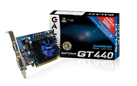 Galaxy GeForce GT 440 2 GB DDR3 PCI Express 2.0 DVI/VGA Graphics Card (44GPF4DC3FFZ)