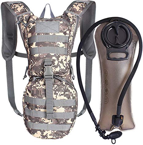 Unigear Tactical Hydration Pack Backpack 900D with 2.5L Bladder for Hiking, Biking, Running, Walking and Climbing