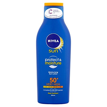 Nivea Moisturising Sun Lotion, Very High SPF 50 , Protect & Moisture, 200 ml