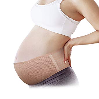 Vemingo Maternity Belt Pregnancy Support Belt Breathable Belly Band Abdominal Binder Waist/Back Support Belt, One Size Adjustable