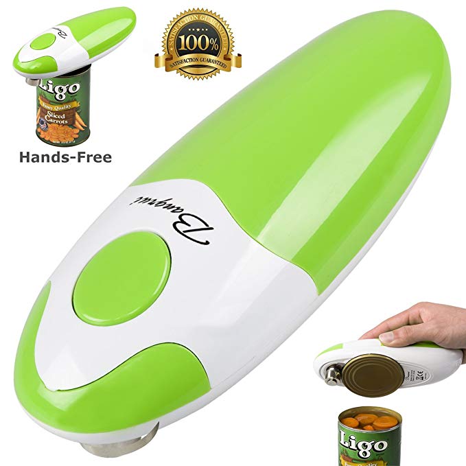 Kitchen Restaurant Mama Manual Automatic Safety Electric Can Opener& Bangrui Professional Electric Can Opener.One-Touch Switch .Smooth can Edge.Being Friendly to Left-Hander and arthritics! (Green)