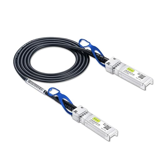 10Gtek® 25G SFP28 SFP  DAC Cable 2-Meter(6.5ft), 25GBASE-CR SFP28 to SFP28 Passive Direct Attach Copper Twinax Cable for Cisco SFP-H25GB-CU2M, Ubiquiti UniFi, Mikrotik and Open Switches