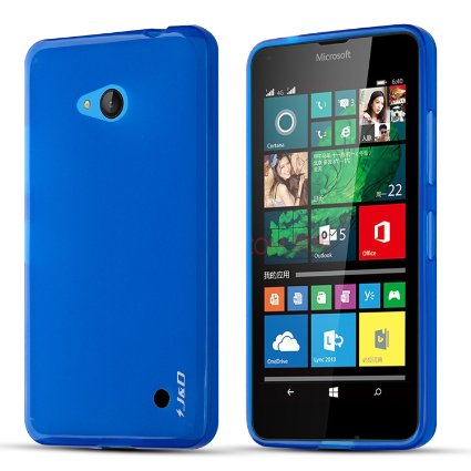 Lumia 640 Case JampD Ultra Slim Drop Protection Microsoft Lumia 640 Case Slim Cushion Shock Protective Jelly Case Slim Case for Lumia 640 Blue