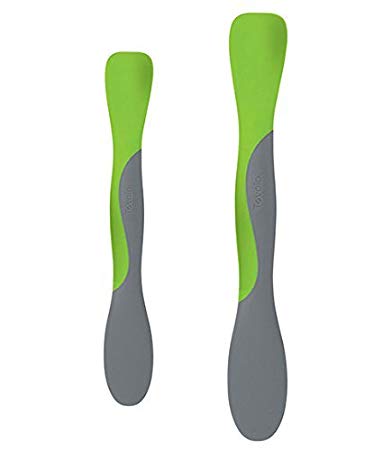 Silicone Scoop and Spread (Green) - Mini and Large, Set of 2