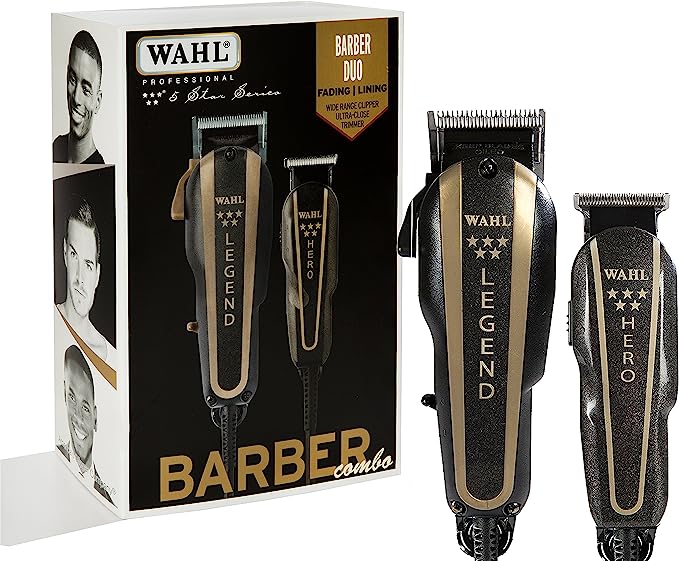 WAHL Professional 5 Star Series Barber Combo Model # 8180 Play Mat Kit for Men, Black and Brown