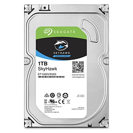 Seagate SkyHawk 1TB Surveillance Hard Drive - SATA 6Gb/s 64MB Cache 3.5-Inch Internal Drive (ST1000VX005)