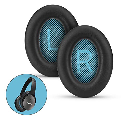 Brainwavz Ear Pads for Bose Headphones, QuietComfort 15, QC15, QC25, QC35, QC2, AE2 AE2i AE2w, SoundTrue & SoundLink, Memory Foam Replacement Earpads, Black