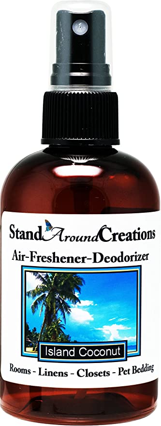 Concentrated Spray For Room / Linen / Room Deodorizer / Air Freshener - 4 fl oz - Scent - Island Coconut: The Sun infused notes of fresh Coconut w/ sweet pineapple and notes of vanilla.