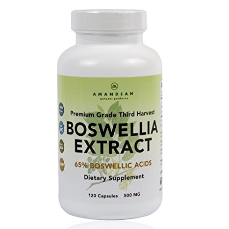 Premium Boswellia Serrata Extract | 500mg 120 Veggie Capsules | Standardized 65% Boswellic Acids with AKBA | Natural Ayurvedic Supplement (Indian Frankincense) for Inflammation and Joint Pain Relief*